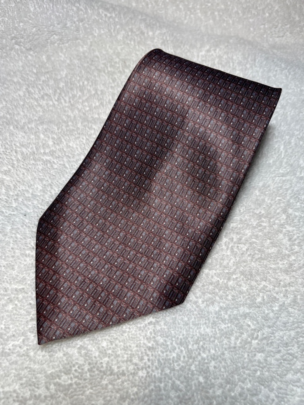 Vintage Rene Chagal Burgundy Patterned Tie